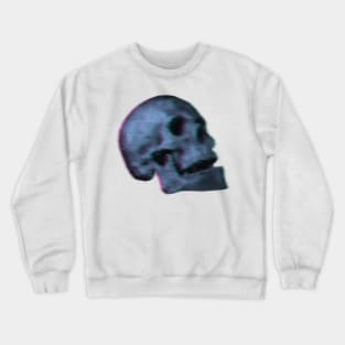 3D Low Poly Skull Magenta and Cyan Crewneck Sweatshirt